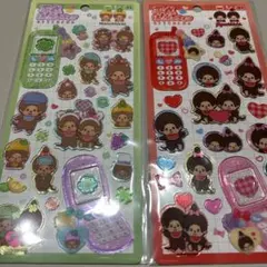 国内正規品　モンチッチ 平成はっぴーふぉん　２枚セット