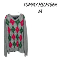 TOMMY HILFIGER アーガイルメンズセーター M