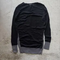 DKNY 長袖ニットセーター S ブラック/グレーのサムネイル