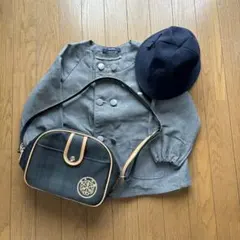 【誠真学園幼稚園・保育園】　冬用制服　帽子　かばん　３点セット