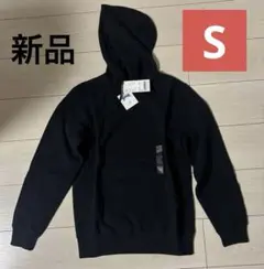 UNIQLOユニクロ メンズ スウェット プルパーカ（長袖） Sサイズ ブラック