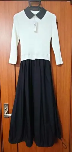 新品　ヤマダヤ　フェンネル　バイカラー　ドッキングワンピース