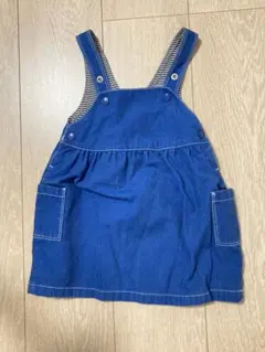 プチバトー　デニムジャンパースカート 18m/81cm