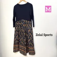 Zelal Sports ジグザグパターン ワンピース 昭和レトロ