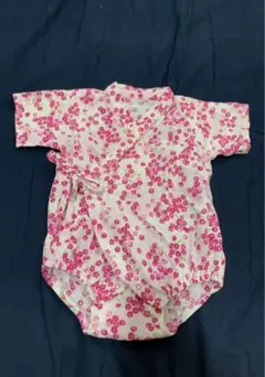 花柄 朝顔 甚平 浴衣 ロンパース 70