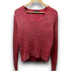 【L】POLO By Ralph Laurenポニーロゴ　ローゲージニット