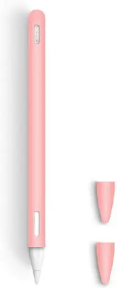 Apple Pencil 第2世代用 シリコンケース ピンク 傷防止 充電可能