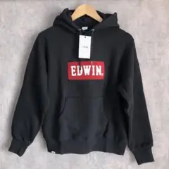 【EDWIN】新品 ロゴパーカー ブラック S