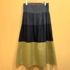 616t*美品 プランテーション Bizenパーツストレッチパネル スカート. 616t*美品 プランテーション Bizenパーツストレッチパネル