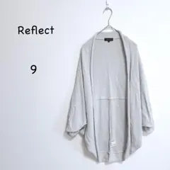 リフレクト ドルマンスリーブカーディガン 9 ライトグレー 日本製 五分袖