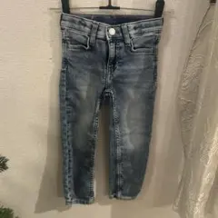 デニムブルー スリムフィットパンツ