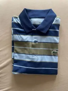 【新品未使用】LACOSTE（ラコステ）ゴルフウェア ストライプ ポロシャツ 新品未使用】LACOSTE（ラコステ）ゴルフウェア ストライプ
