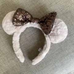 リボン付き耳カチューシャ ベージュ