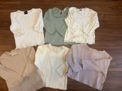 90cm長袖シャツ6点セット保育園着