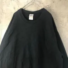 A3931古着　スウェット　ブラック　無地　90s Y2K