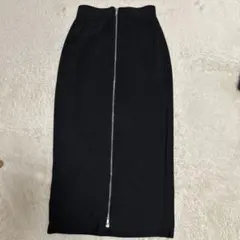 ブラック ジッパー付き タイトスカート