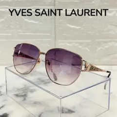 【YSL】イヴサンローラン サングラス オーバル ヴィンテージ ゴールド