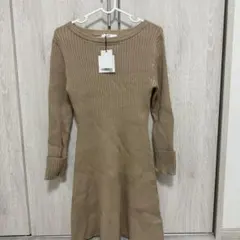 SLY ベージュ　ワンピース　ニット