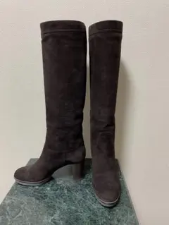 Gianvito Rossi 焦茶スウェードロングブーツ 36（約23cm）
