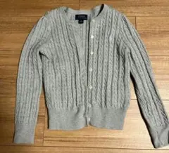 120センチ　グレー ケーブルニット カーディガン6サイズ　ポロ　ラルフローレン