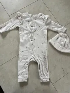 H&M フリル付きロンパース 62