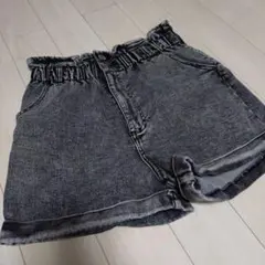 デニムショートパンツ ブラック系