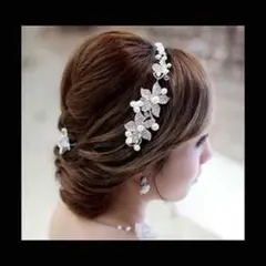 新品♡人気お花パールビジューヘアアクセサリー♡華やか☆髪飾り1