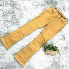 良品❗️【 MK KLEIN+】ブーツカットデニム (34) 黄色