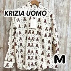 KRIZIA UOMO（クリツィア ウォモ）ホワイト テディベア シャツ M