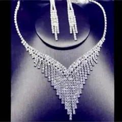 新品❤️ジルコニア2点セットピアス&ネックレス❤️ウェディング