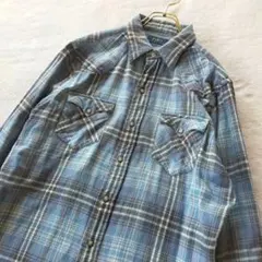 ラルフローレン　ネル　ウエスタンシャツ　チェック　スナップボタン　現行タグ