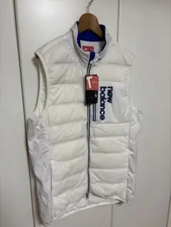 ニューバランス ゴルフ ダウンベスト 白 LL 新品タグ付き　定価22000円