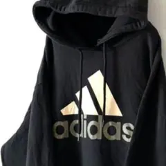 アディダス adidasパフォーマンス スウェット パーカー L ブラック黒古着