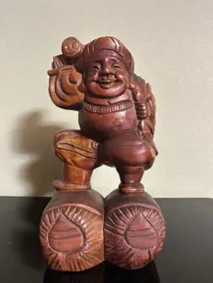 木彫り 大黒天 置物 七福神 木製 縁起物 骨董　明治時代 時代物 木彫 大黒天 厨子 七福神 縁起物 骨董品 置物 コレクション