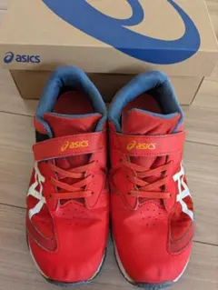 asics キッズ スニーカー　25cm 　レッド