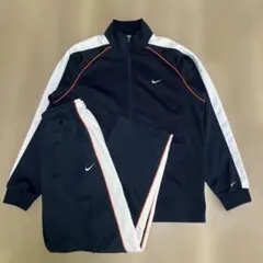 Nike ナイキ　ジャージ上下セット メンズXLサイズ　ネイビー　オレンジライン