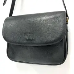 Burberrys バーバリーズ レザー フラップ式 ショルダーバッグ ブラック