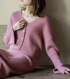 ニットカーディガン FREE ピンク