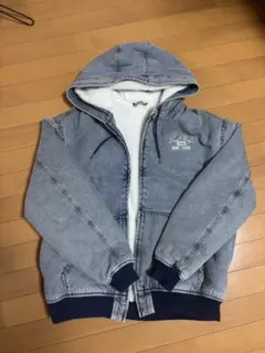デニム ボア フード付き ブルゾン　サイズM