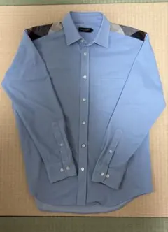 ブラックレーベル クレストブリッジ ライトブルー チェック柄長袖シャツ