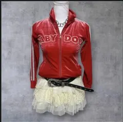 【激レア】BABYDOLL ベロアトラックジャケット Y2K 平成ギャル 赤