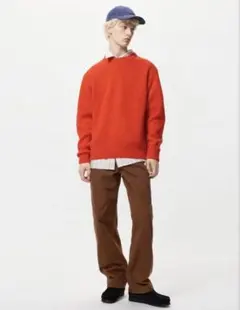 JW ANDERSON オレンジ リブ編みセーター