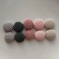 コーデュロイ　カボション　10個セット　ハンドメイド　パーツ　素材　アクセサリー