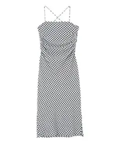 美品ブロックチェックキャミワンピース