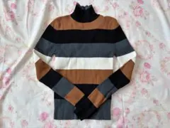 ♡ZARA ザラ タートルネック マルチボーダーニット