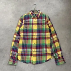 ポロ ラルフローレン 【M】マドラスチェック シャツ カスタムフィット インド綿