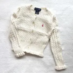 美品☆ラルフローレン ケーブルカーディガン 100