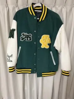 JUSTANOON スタジャン グリーン ホワイト
