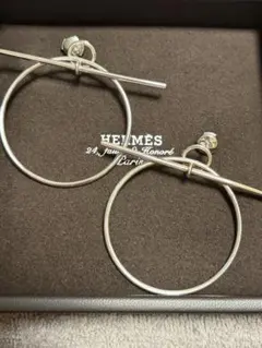 美品】HERMES エルメス ピアス ループMM 925 シルバー 10M15 - メルカリ