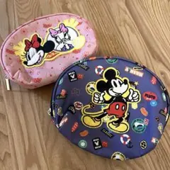 ミッキー＆ミニー ポーチ 2個セット